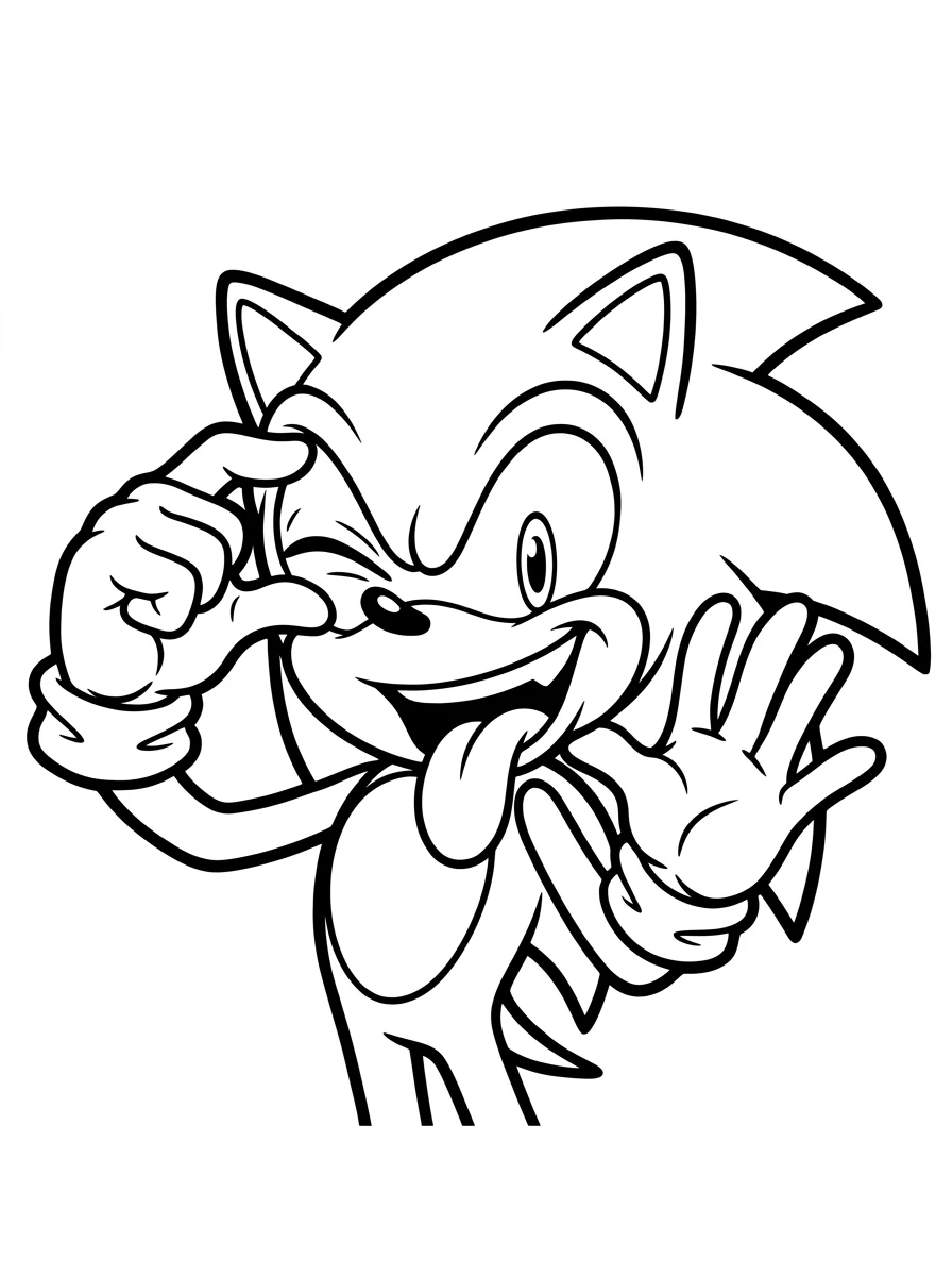Sonic faisant une grimace