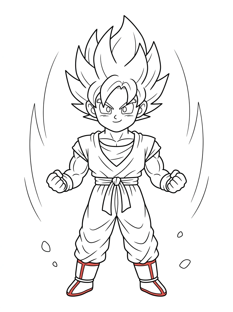 Goku Super Saiyan déterminé