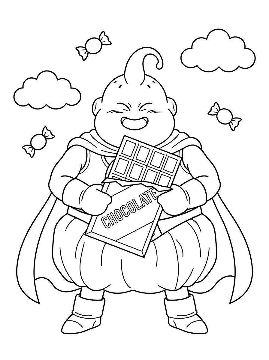 Majin Buu et son chocolat
