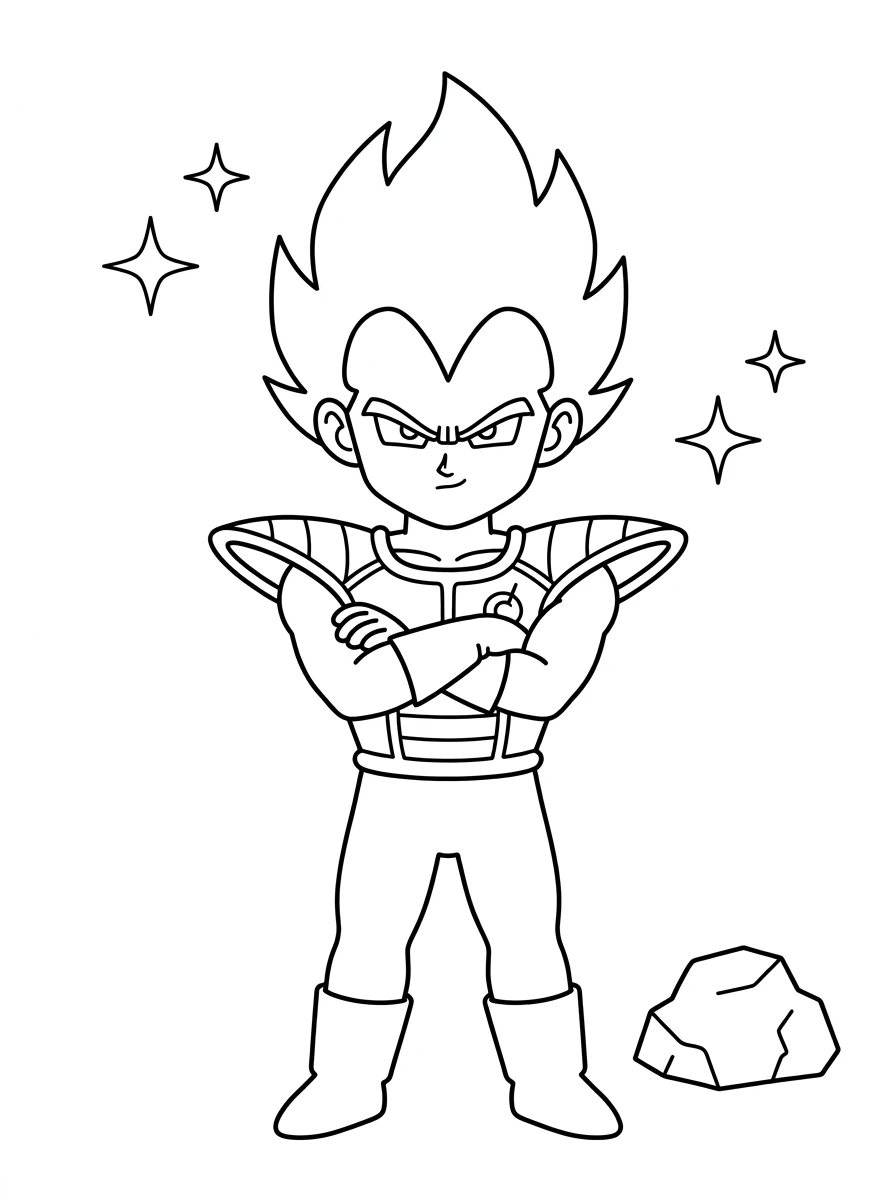 Vegeta les bras croisés