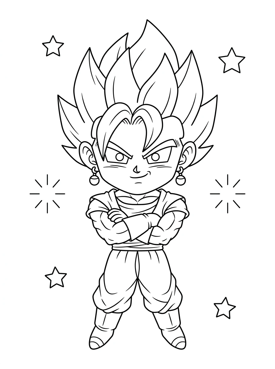 Vegito Super Saiyan bras croisés