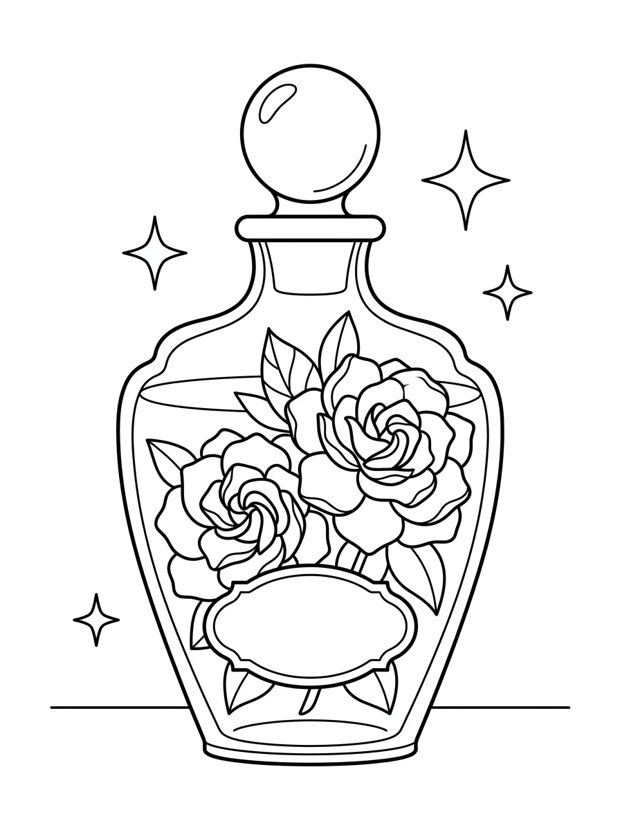 Flacon de gardénias parfumés
