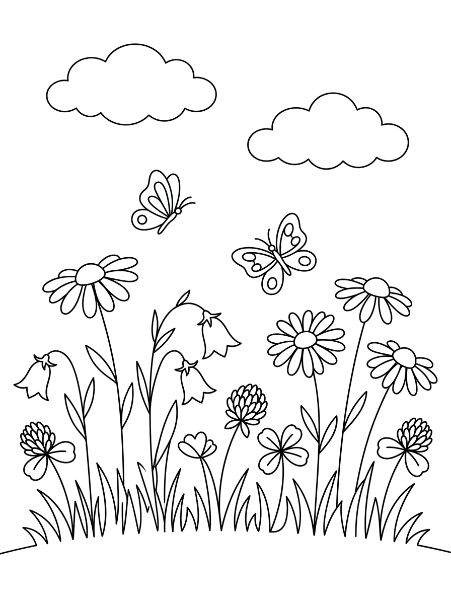 Prairie de fleurs sauvages