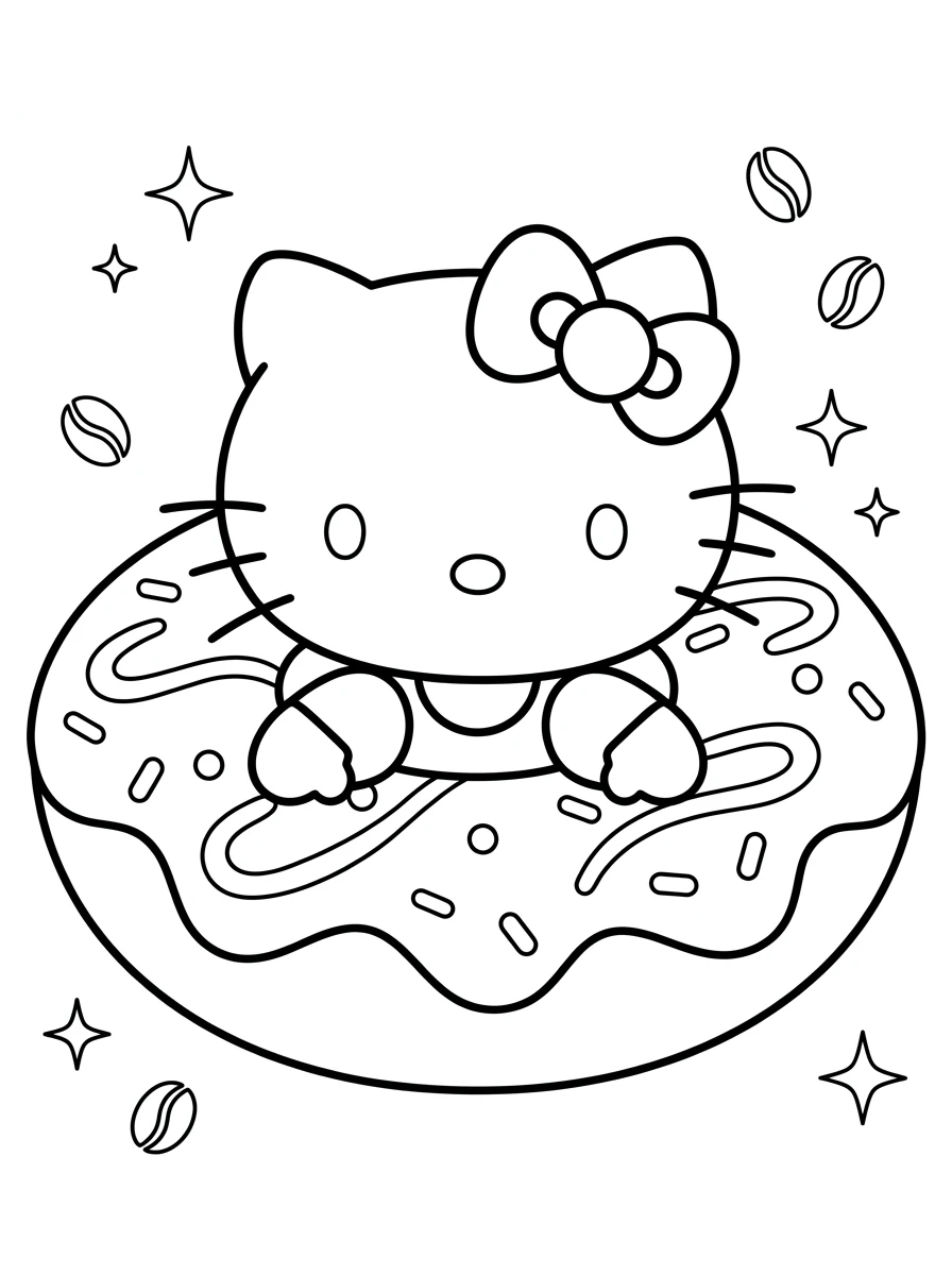 Hello Kitty dans un donut