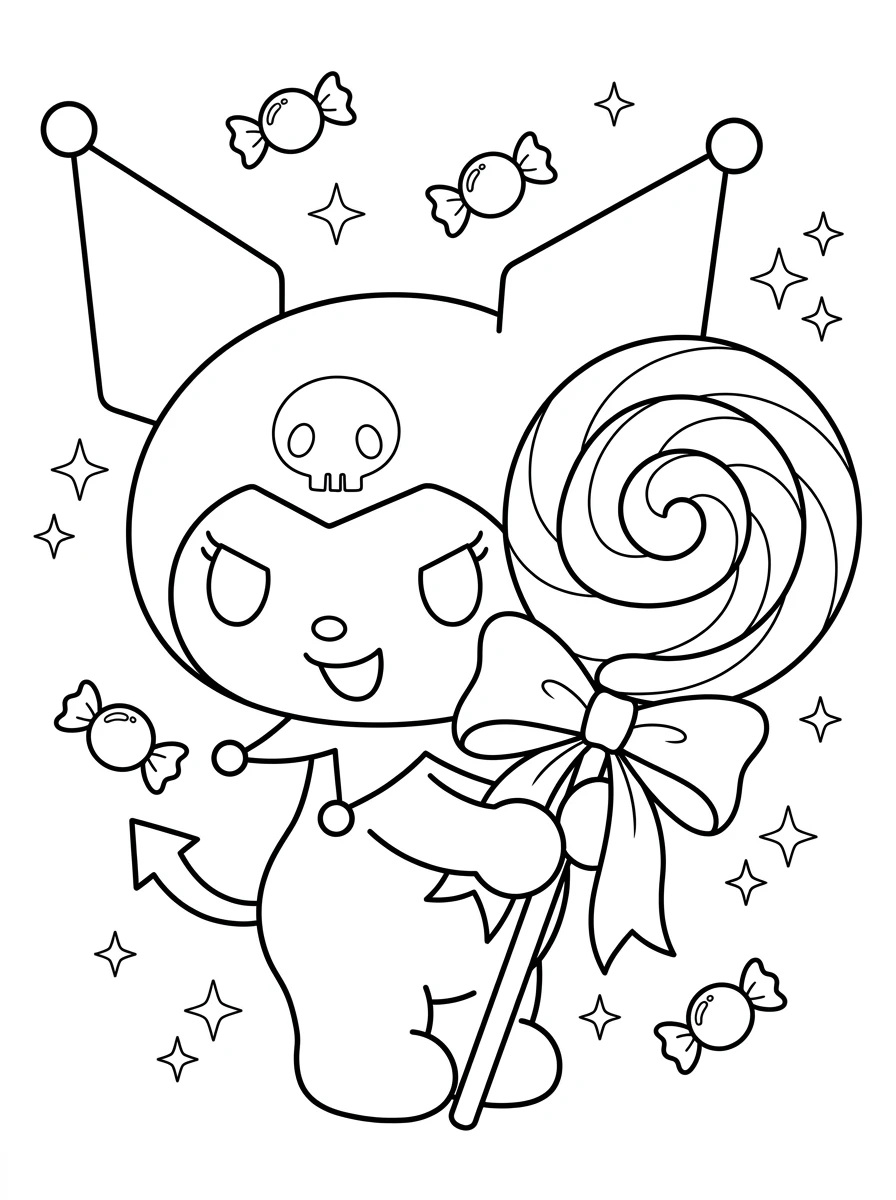 Kuromi et sa sucette géante