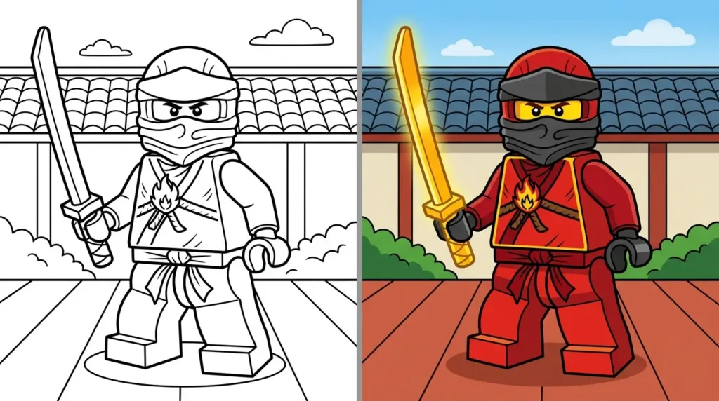 coloriage ninjago Coloriage