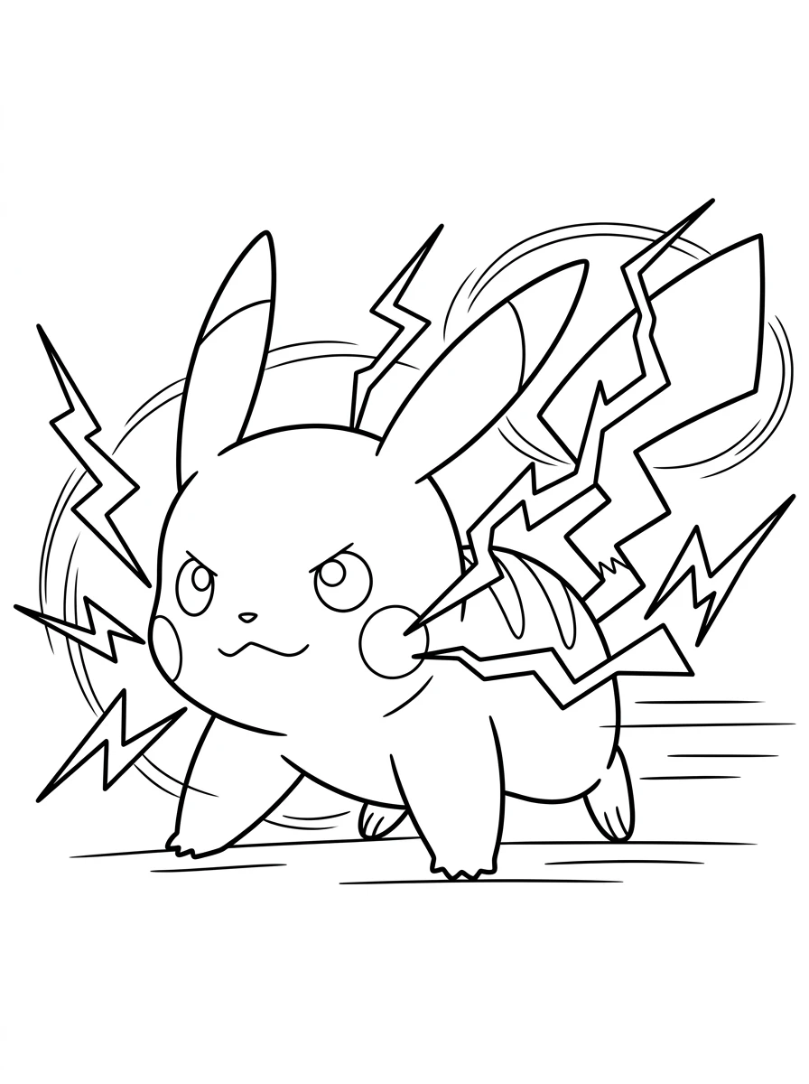 Charge électrique de Pikachu