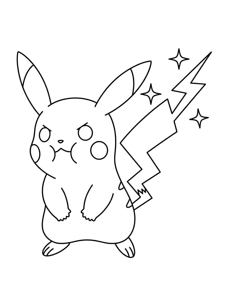 Pikachu et son attaque Tonnerre